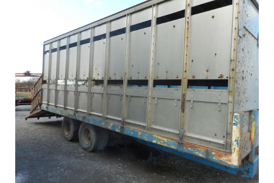 Tractor Drawn Livestock Trailer 21 David Williams Box With Decks Brfake Lights In Gwo