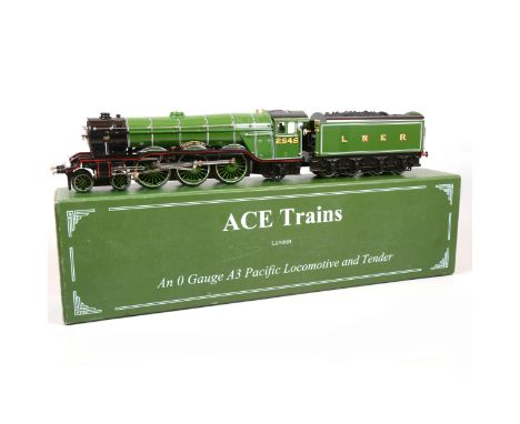 ACE trains O gauge model railway locomotive and tender, LNER 4-6-2, 'Diamond Jubilee', A3 Pacific, 2545, green, boxed with bo