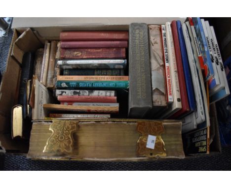A collection of mixed interest books, including vintage books including bibles and poetry, also included are several Giles bo