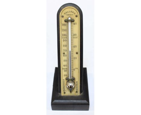 A 19th Century travelling thermometer, by Dollond of London, the ivory back plate reading both Fahrenheit and Reaumur's, atta