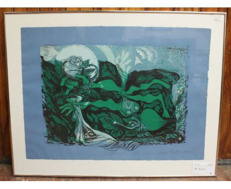 Ceri Richards (1903-1971) 'The force that through the green fuse drives the flower' from the Dylan Thomas Suite' of twelve li