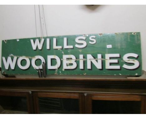 A Will's Woodbine enamel sign