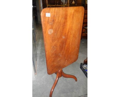 A Victorian mahogany tip top tripod table