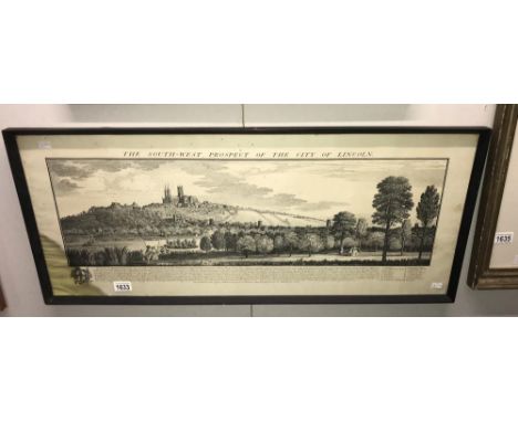 A print 'The South West Prospect of the City of Lincoln'