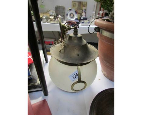 A brass and glass lantern