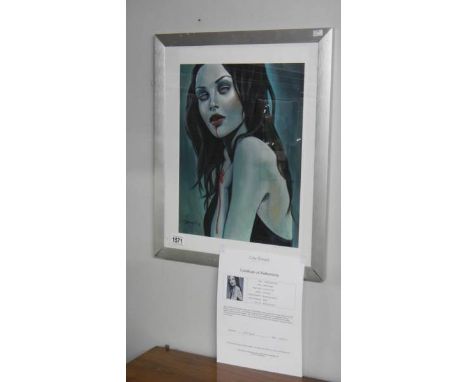 A Cate Rangel limited edition Giclee print, 10/100, entitled 'Living Dead Girl' with certificate of authenticity