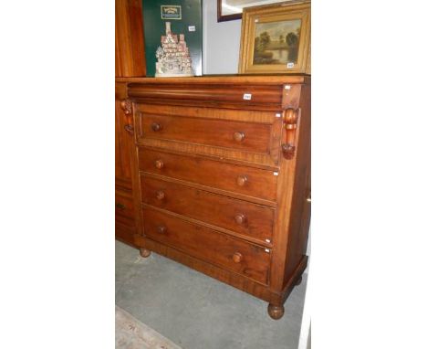 A mahogany 4 drawer Victorian Scotch chest