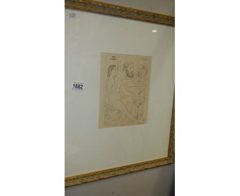 A print by Pablo Picasso, Vollards Suite Series, stamped and signed in pencil