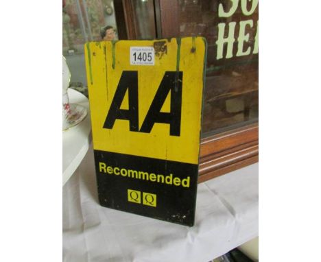 An enamel AA sign