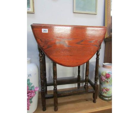 A small oak gate leg table