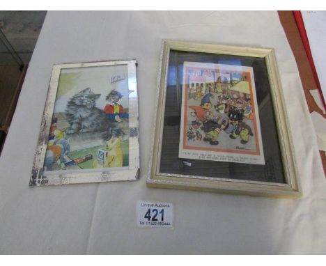 A framed and glazed Noddy print and one other