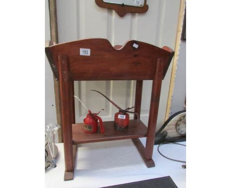 A stained pine planter