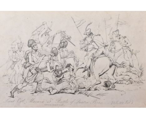 4x Framed and Glazed Etched Plates Battle of Waterloo Interest, all appear to have been published by J Booth Nov 1816. Housed