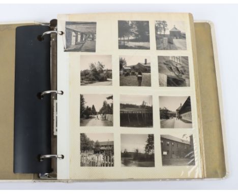 Large Photographic Album Compiled by a Member of the US Army in Europe, the small size black and white images have been mount