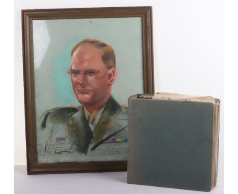 Important Archive &amp; Pastel Portrait to Captain Robert P Hare USAAF Who Became Commanding Officer HQ Squadron 29 Bombardme