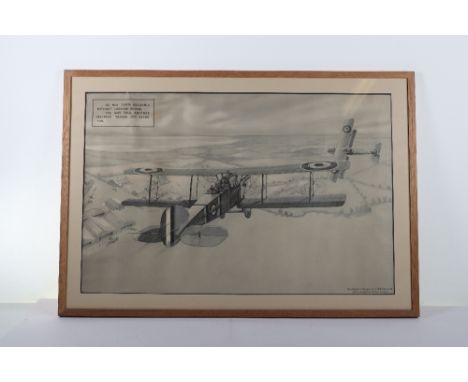 Royal Flying Corps / Royal Air Force Instruction Poster for Pilots, framed and glazed large instruction poster showing a new 