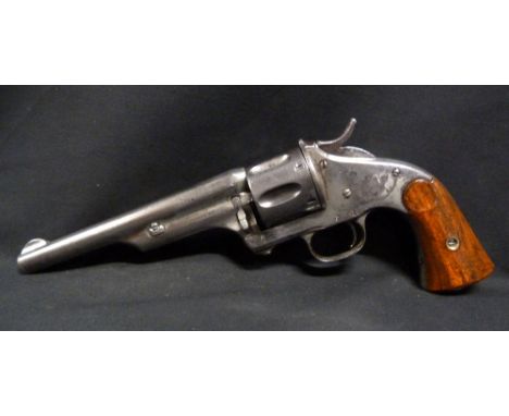 A Scarce Merwin & Hulbert .44 Russian Single Action Army Revolver, left side of frame stamped "Russian Model", open top frame