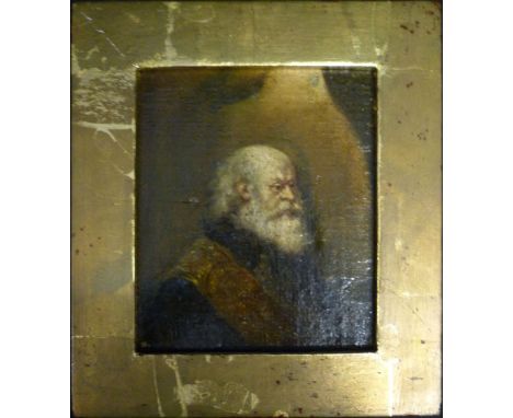 A Late 18th Century Oil on Board,
HALF LENGTH PORTRAIT OF A GENTLEMAN 
16 x 14 cms 