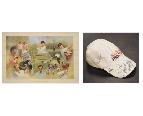 Golfing Interest - Signed limited edition print - 'Golfing Champions, The Ryder Cup' by Craig Campbell, 154/500, 43cm x 62cm,