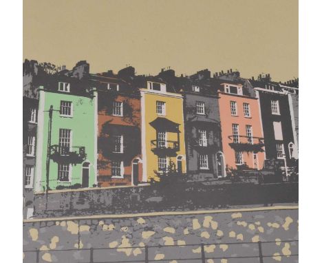 Robin Greggs - Limited edition screen print -  'Freeland Place', 4/8, signed and dated '1976' in pencil, 35cm x 36.5cm, frame