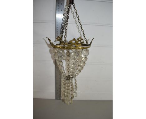 SMALL LIGHT FITTING WITH GLASS DROPLETS