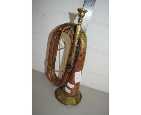 COPPER BUGLE MARKED "GEORGE POTTER &amp; CO, ALDERSHOT"
