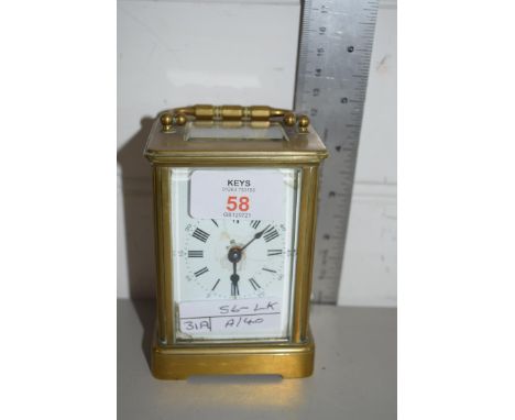 SMALL BRASS CARRIAGE CLOCK