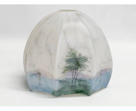A 1930’s glass light shade. 17x15cm. 