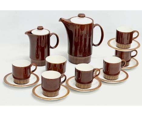 A 15 piece Poole Pottery ‘Chestnut’ coffee service. 