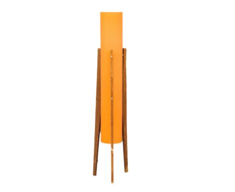 A 1960s Mid Century teak and fibreglass Rocket lamp. 116cm 