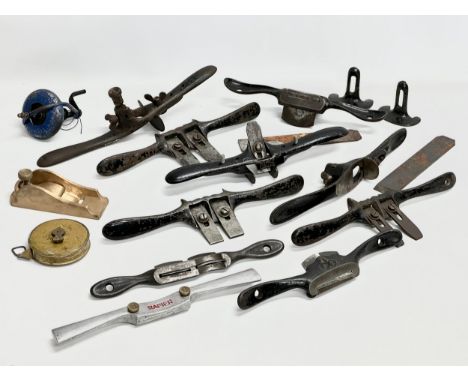A collection of vintage wood working tools. 