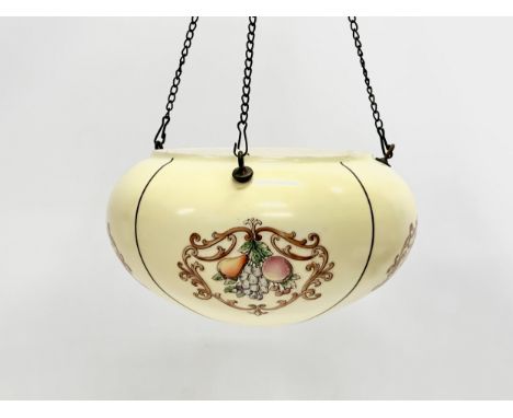 A 1930’s glass light shade. 31x19cm 