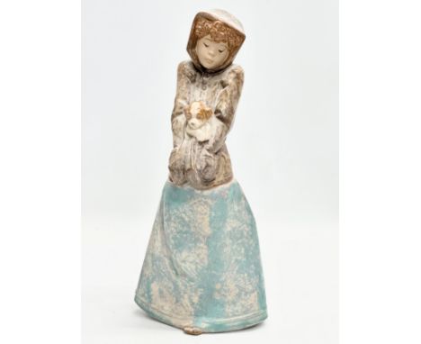 A large NAO ‘Lady &amp; Puppy’ figurine. 32cm 
