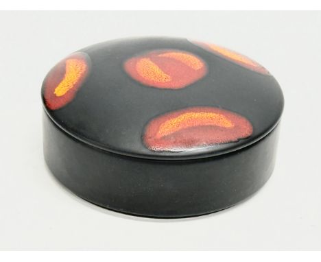 A Poole Pottery ‘Galaxy’ powder box/trinket box. 13x5cm 