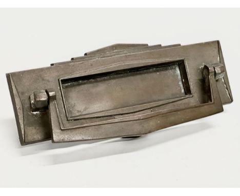 An Art Deco letter slot door knocker. 1930. 23cm 