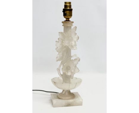 An Early/Mid 20th Century alabaster table lamp. Circa 1930-1950. 39cm 