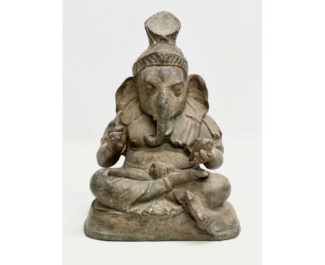 A large 19th Century bronze Ganesha statue. 22.5x20x30cm. 