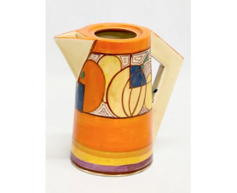 A 1930’s Wilkinson LTD ‘Fantasque’ coffee pot designed by Clarice Cliff. Melon pattern. 19x11x18cm 