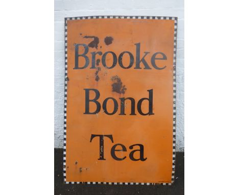 A large Brooke Bond Tea rectangular enamel sign by Patent Enamel Co. 40 x 60".