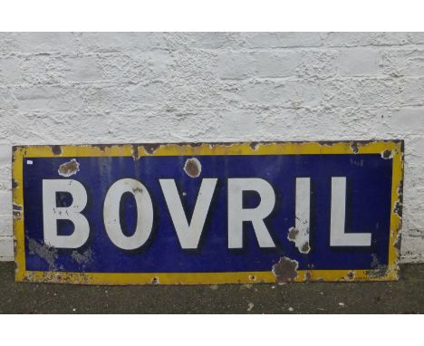 A Bovril rectangular enamel sign, 48 x 17 1/4".