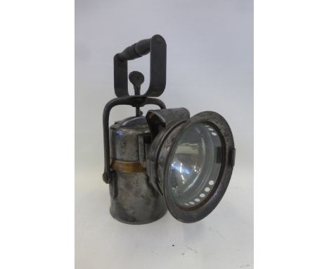A G.W.R. hand held acetylene lamp by "The Premier Lamp".