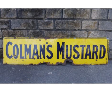A Colman's Mustard rectangular enamel sign, 62 x 16".