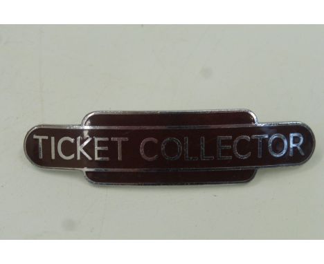 A B.R. Western Region totem brown enamel cap badge "Ticket Collector".