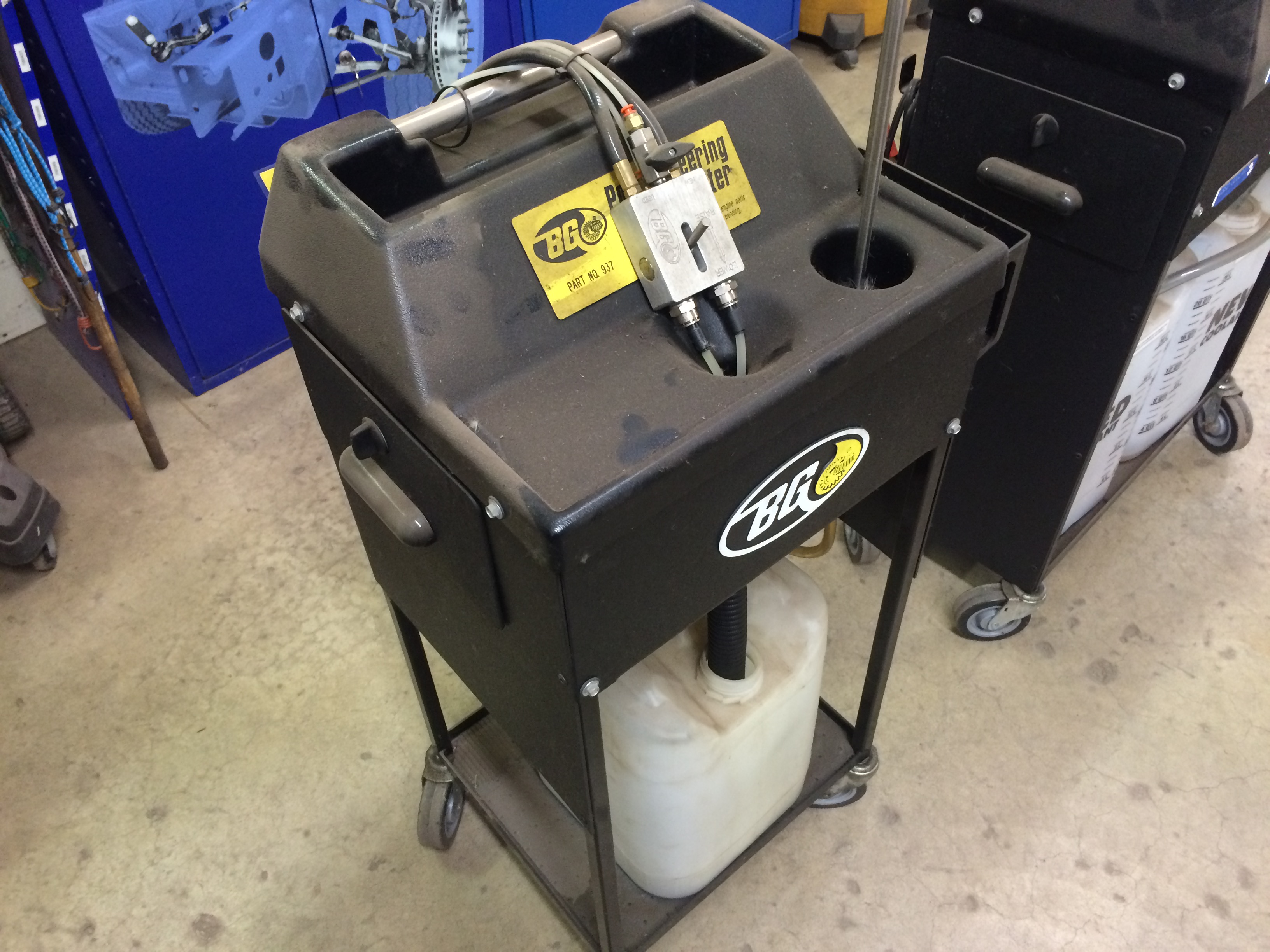 BG power steering flush machine