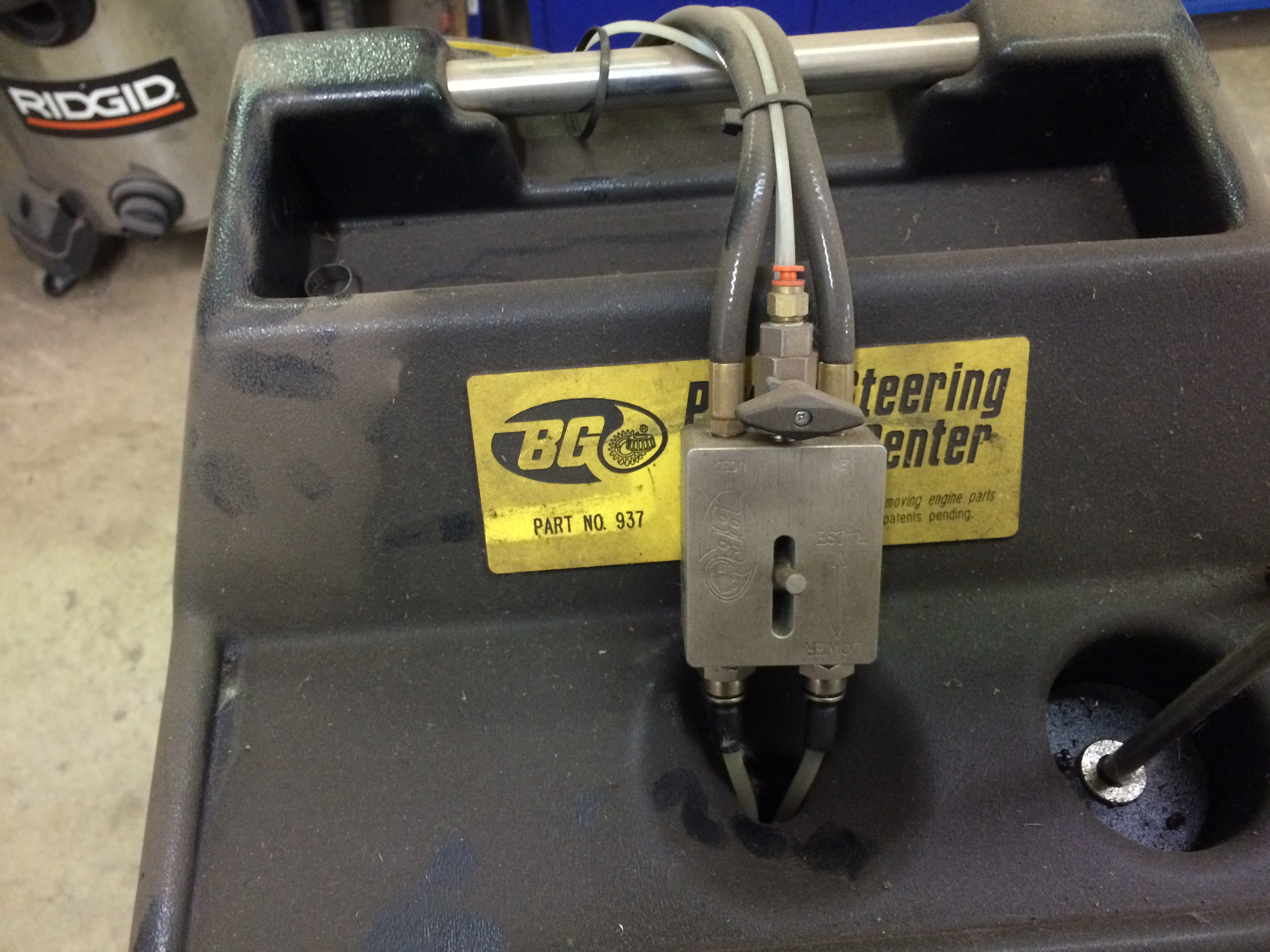 BG power steering flush machine