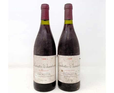 Two bottles of Ruchottes-Chambertin, 1988Ruchottes-Chambertin is one of Gevrey-Chambertin's lesser known grand cru sites, jus