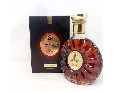 A half bottle of Remy Martin cognac fine champagne XO, boxed 