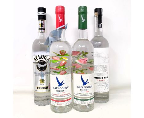 Four bottles of vodka (4) 