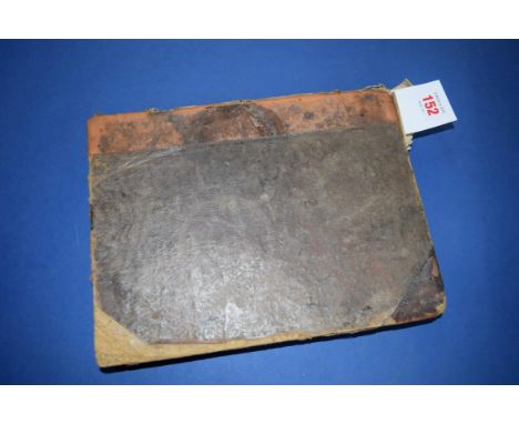 VICTORIAN DESIGN BOOK: a foolscap volume, title page missing containing architectural designs, lettering, friezes and mouldin
