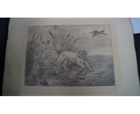 SCRAP ALBUM: small format scrap album, circa 1830, including watercolour of erupting volcano, other watercolours and drawings